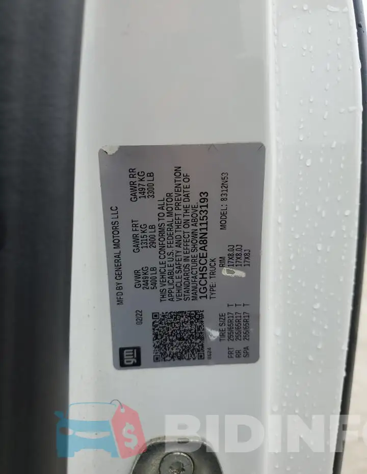 1GCHSCEA8N1153193 Photo# 12