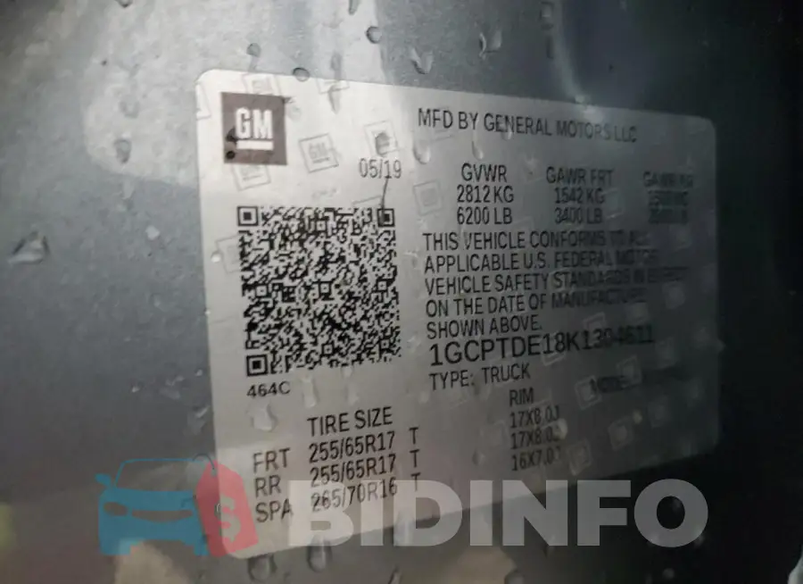 1GCPTDE18K1304611 Photo# 13