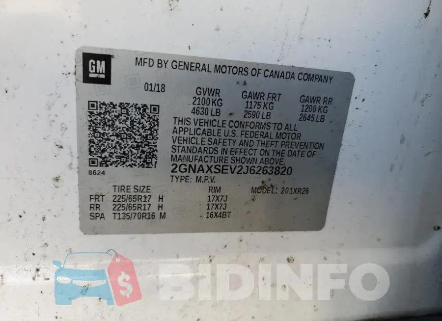2GNAXSEV2J6263820 Photo# 14