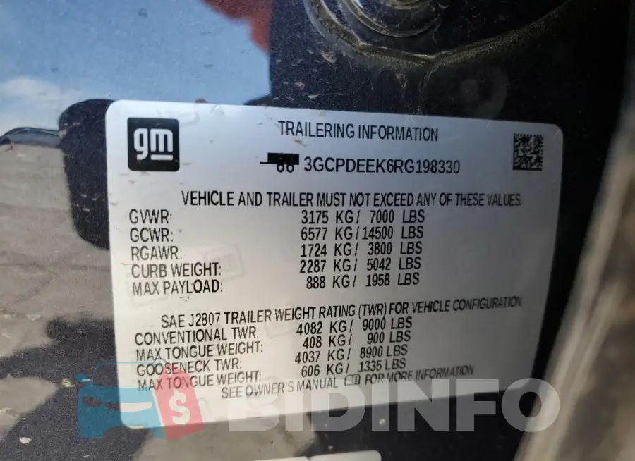 3GCPDEEK6RG198330 Photo# 13