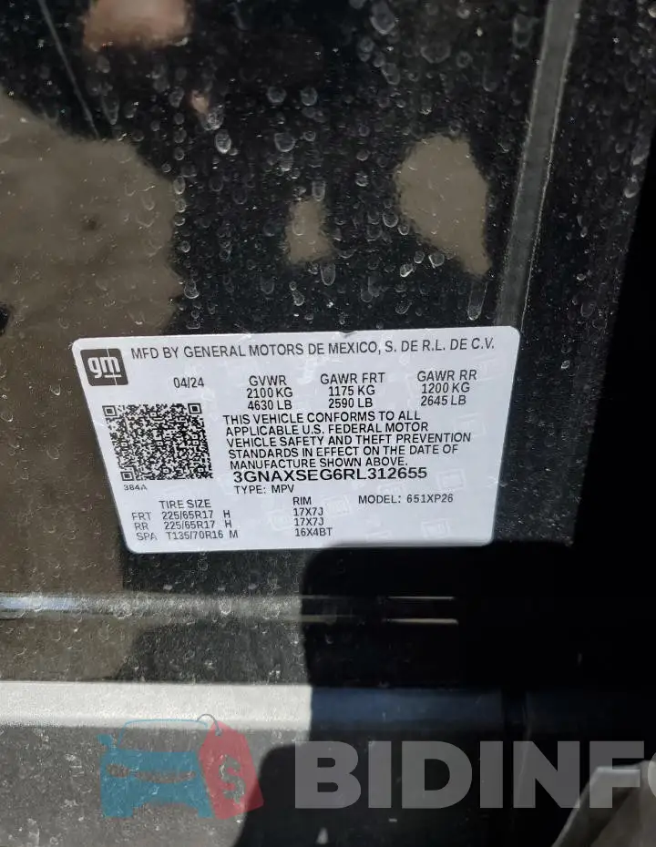 3GNAXSEG6RL312655 Photo# 13