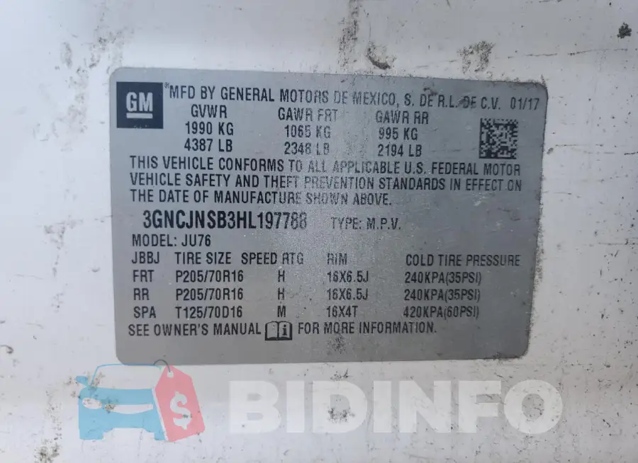 3GNCJNSB3HL197788 Photo# 13