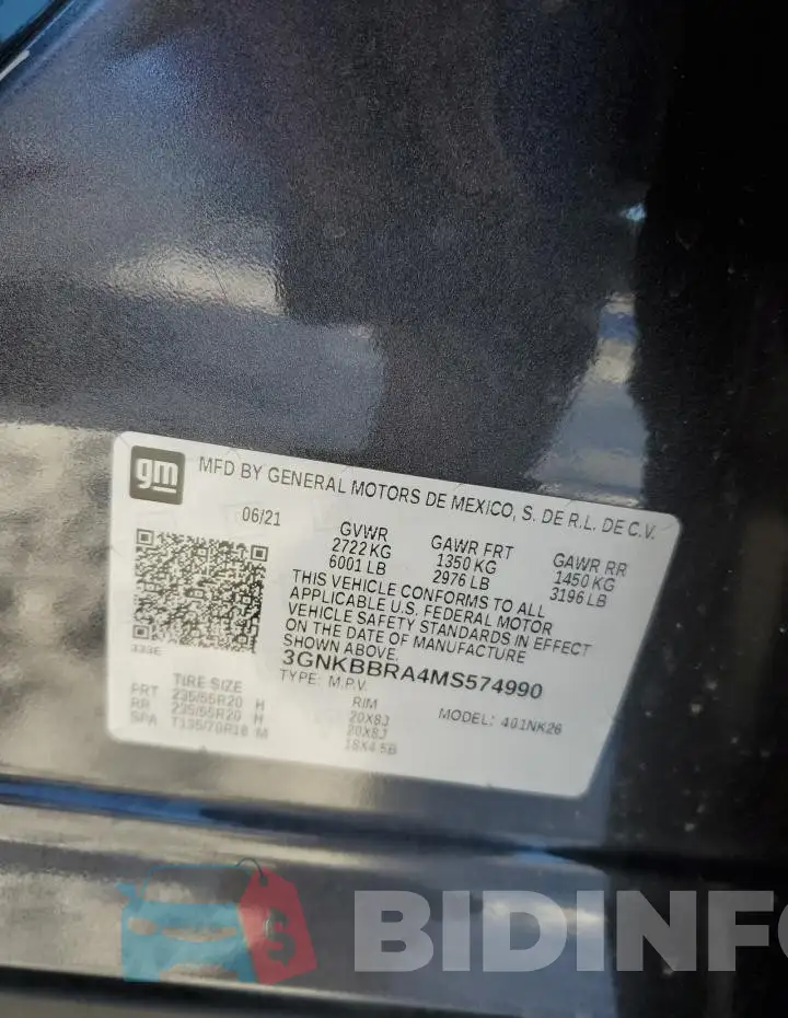 3GNKBBRA4MS574990 Photo# 13