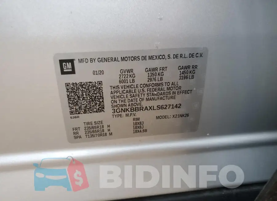 3GNKBBRAXLS627142 Photo# 12