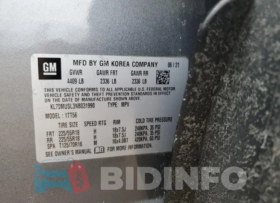KL79MUSL3NB031990 Photo# 13
