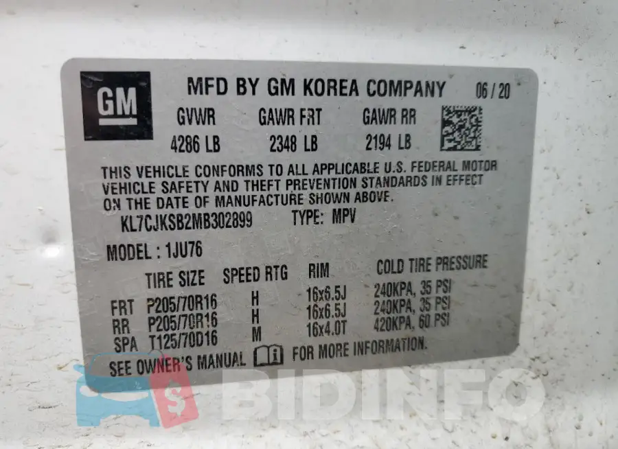 KL7CJKSB2MB302899 Photo# 12