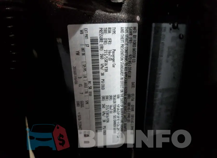 1FADP3FE1GL267972 Photo# 12