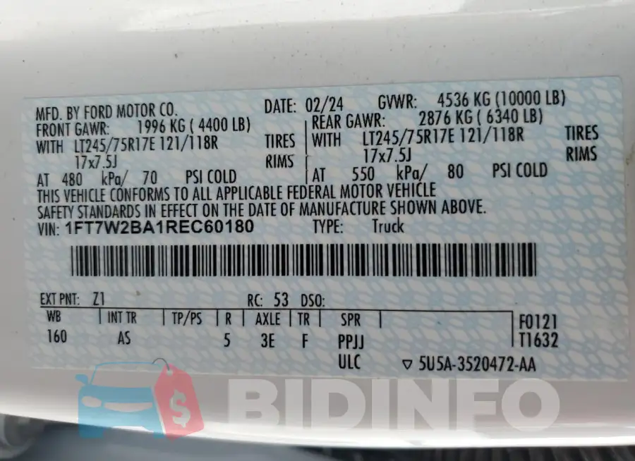1FT7W2BA1REC60180 Photo# 13