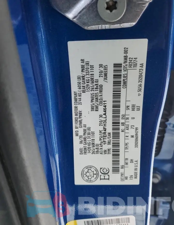 1FTER4FH3LLA46411 Photo# 12