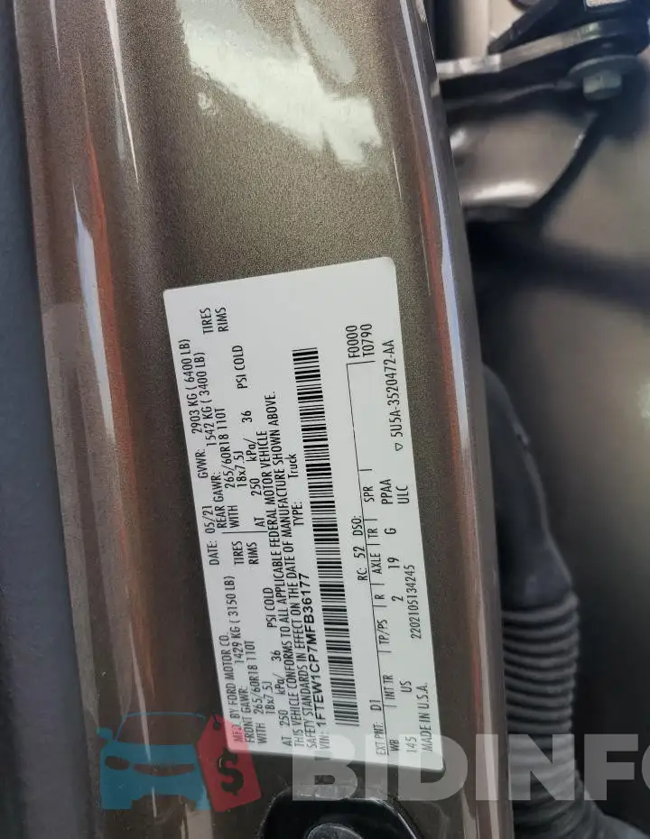 1FTEW1CP7MFB36177 Photo# 12