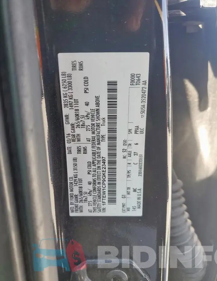 1FTEW1CP9GKE23497 Photo# 12