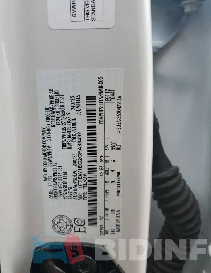 1FTEW1EG2GFA33492 Photo# 14