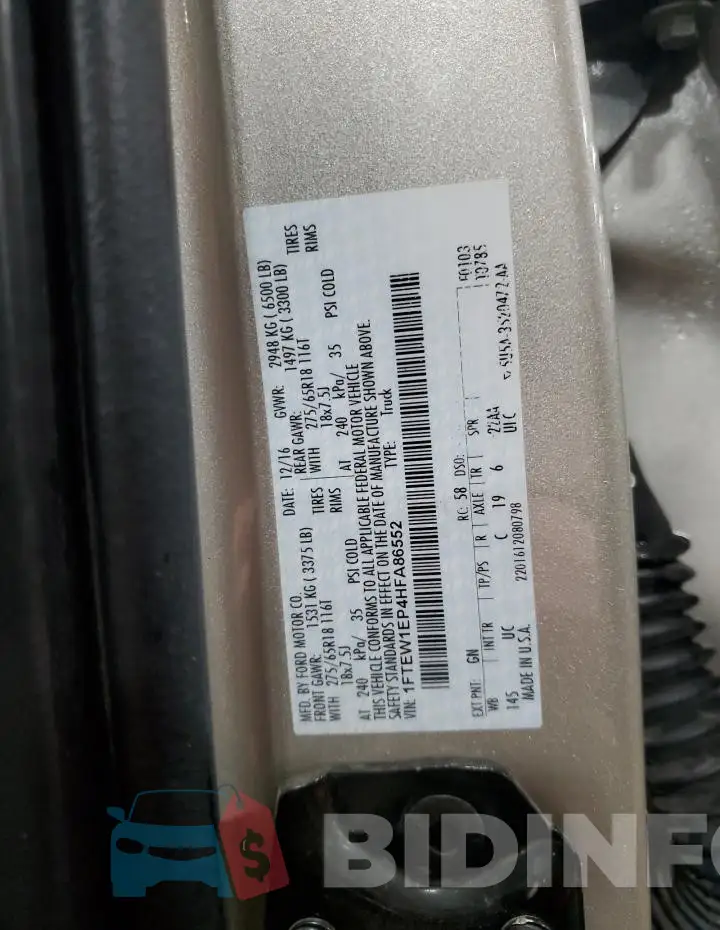 1FTEW1EP4HFA86552 Photo# 13