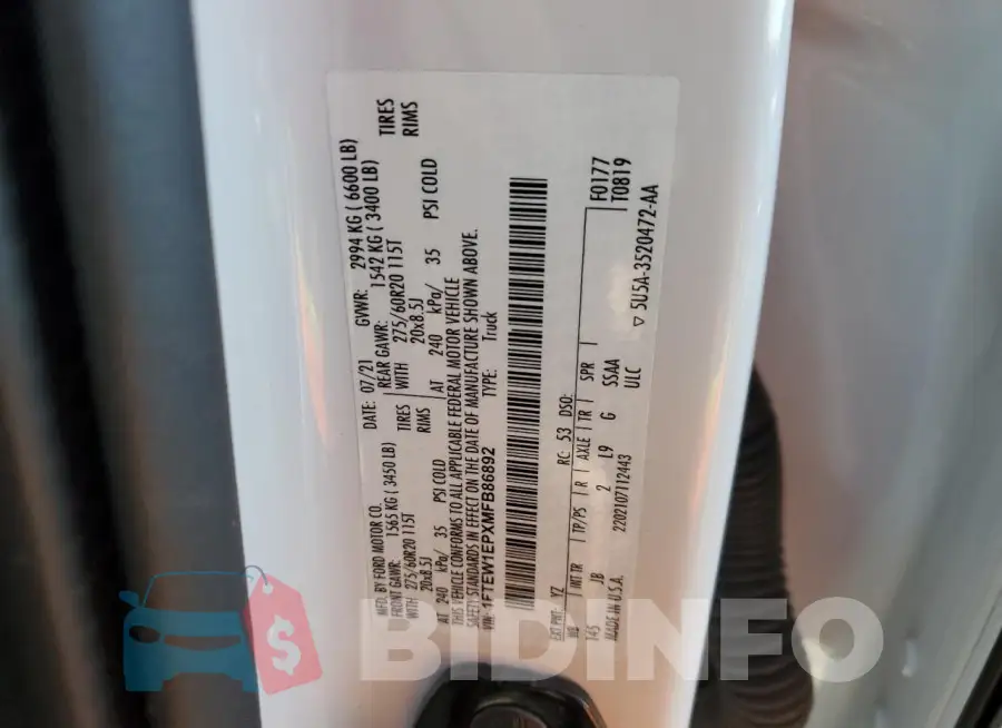 1FTEW1EPXMFB86892 Photo# 12