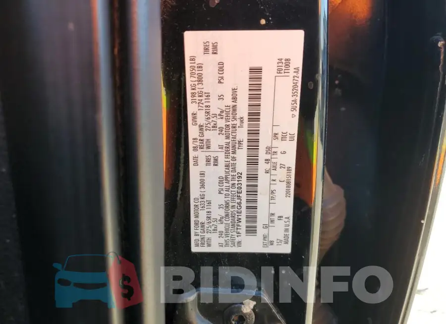 1FTFW1EG6JFE03192 Photo# 12
