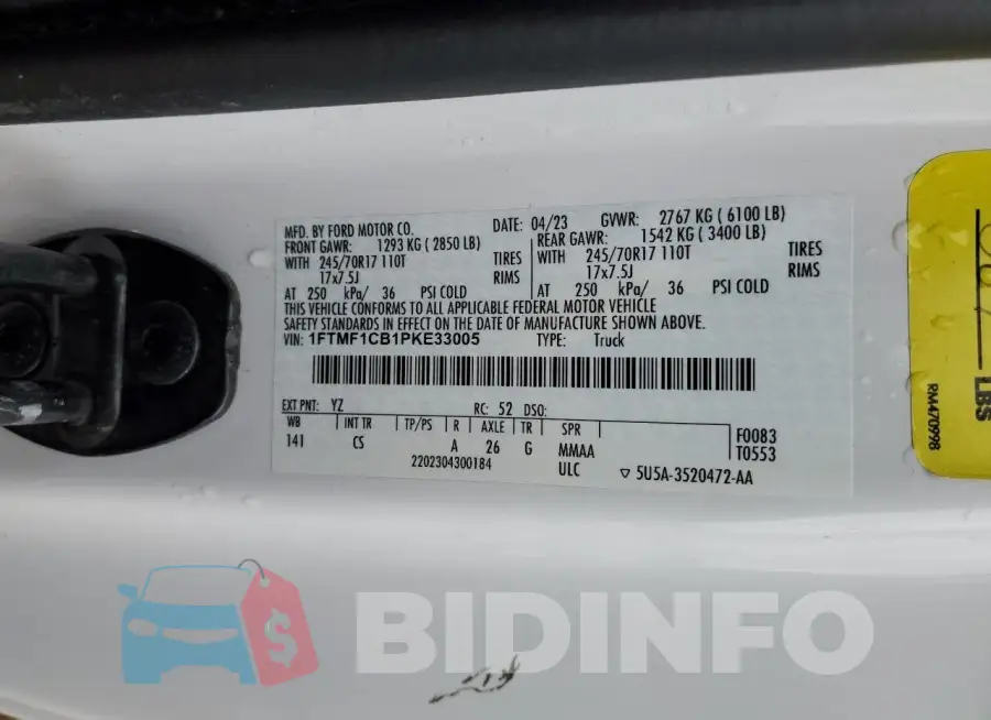 1FTMF1CB1PKE33005 Photo# 13