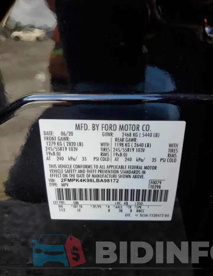 2FMPK4K98LBA98172 Photo# 13