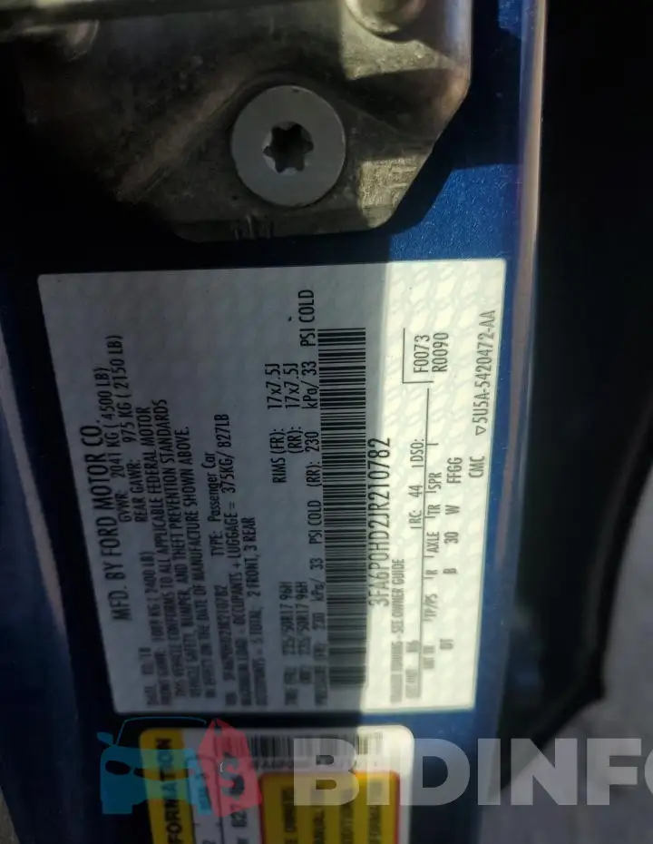 3FA6P0HD2JR210782 Photo# 12