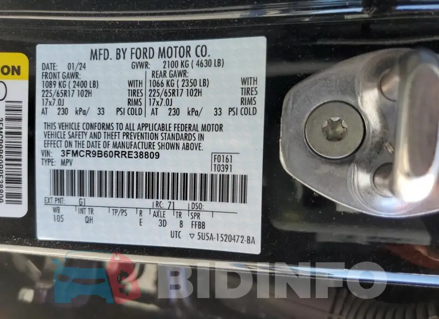 3FMCR9B60RRE38809 Photo# 14