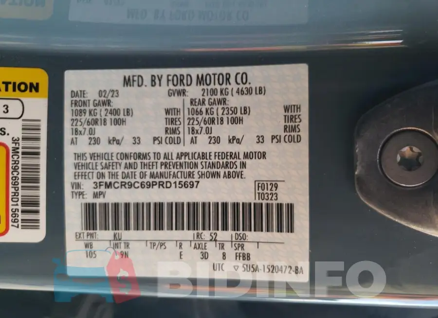 3FMCR9C69PRD15697 Photo# 13