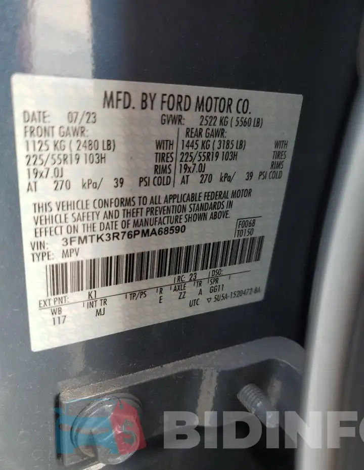 3FMTK3R76PMA68590 Photo# 14