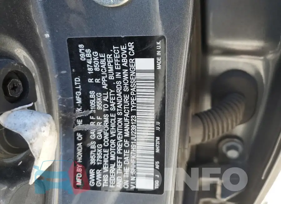 SHHFK7H91JU239123 Photo# 12