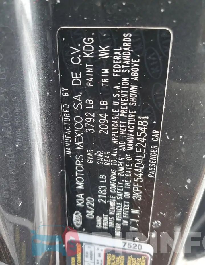 3KPF54AD4LE245481 Photo# 12