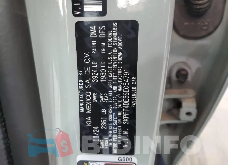 3KPFT4DE5SE054791 Photo# 12