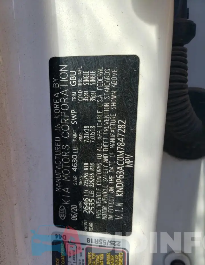 KNDP63AC0M7847282 Photo# 13