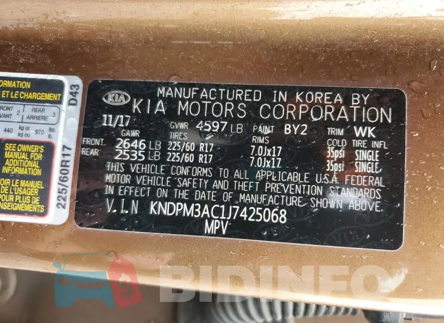 KNDPM3AC1J7425068 Photo# 13