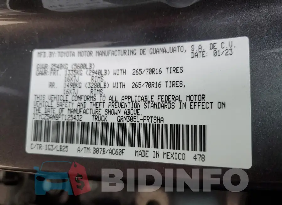 3TYCZ5AN8PT125432 Photo# 12