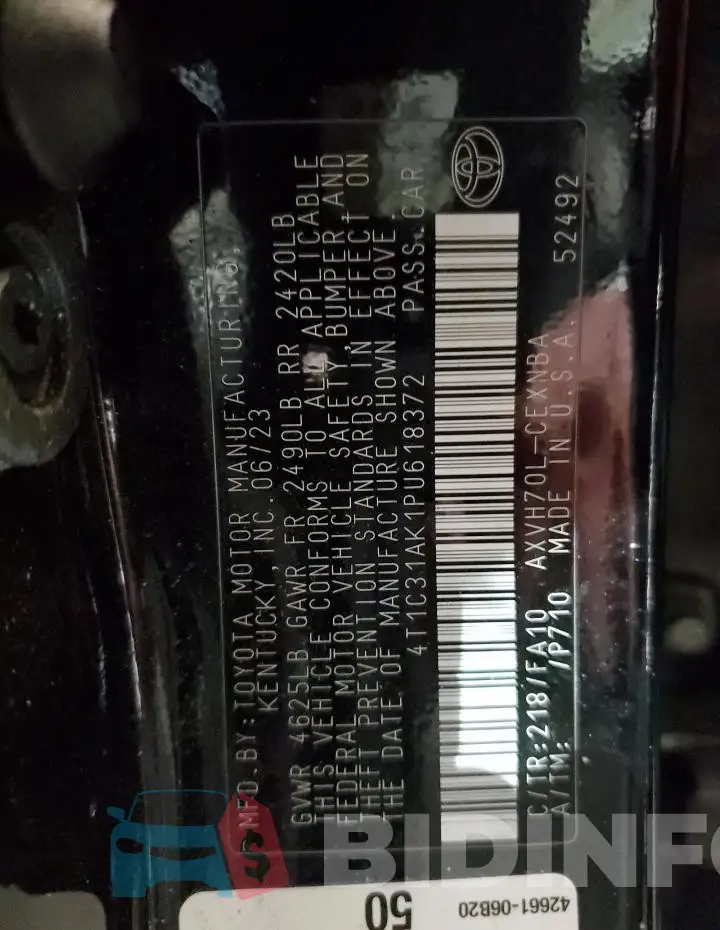 4T1C31AK1PU618372 Photo# 12