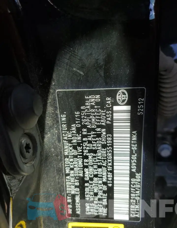 4T4BF1FKXGR551983 Photo# 12