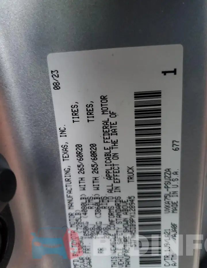 5TFNA5DB9PX128945 Photo# 12