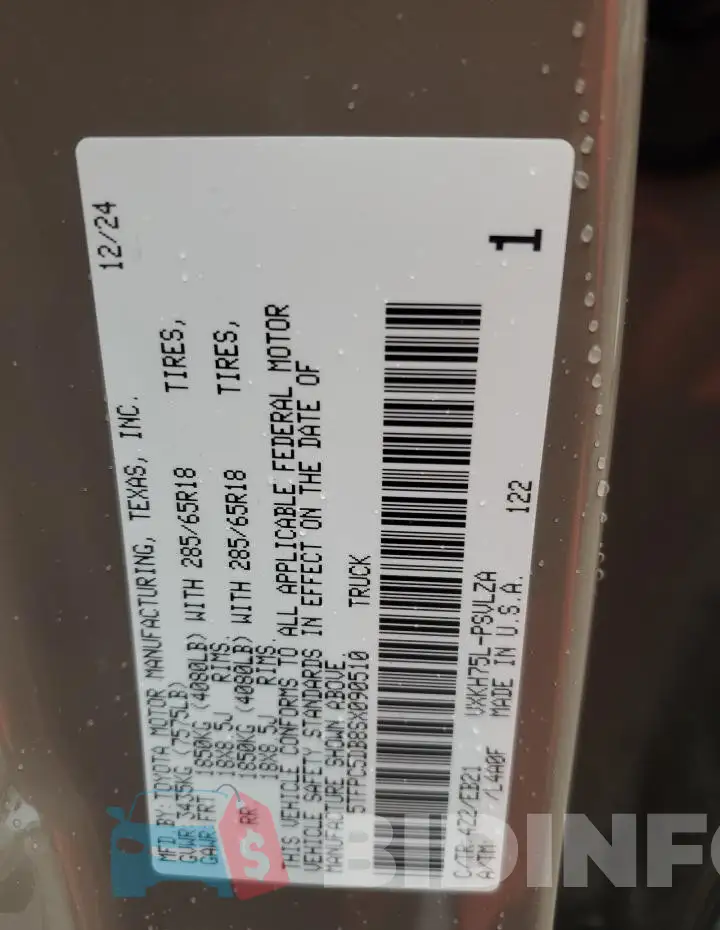 5TFPC5DB8SX090510 Photo# 12