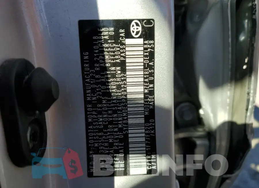 5YFB4MDE5PP012512 Photo# 12