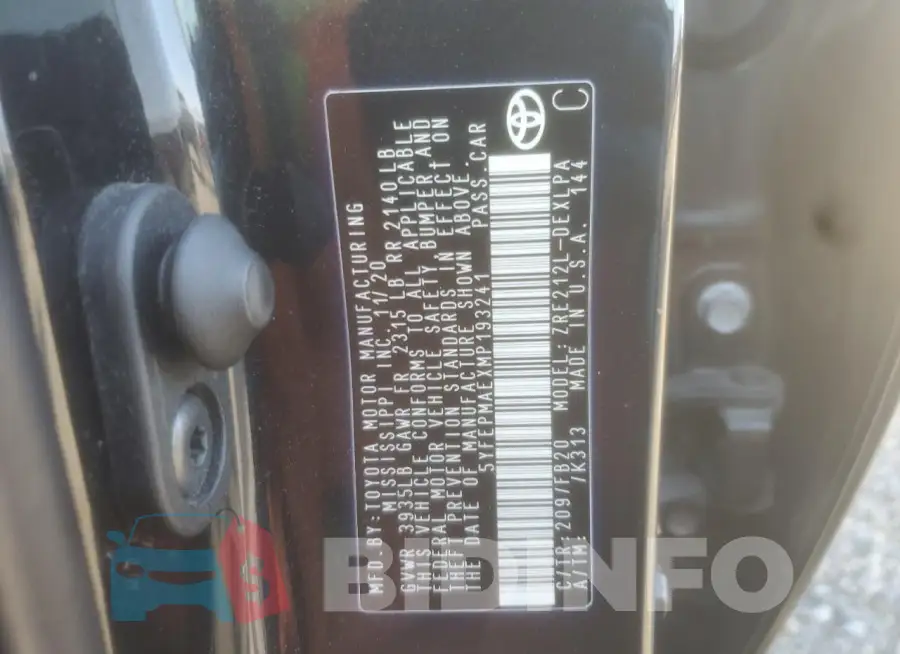 5YFEPMAEXMP193241 Photo# 12