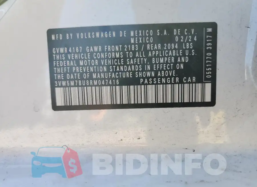 3VW5M7BU8RM047416 Photo# 12