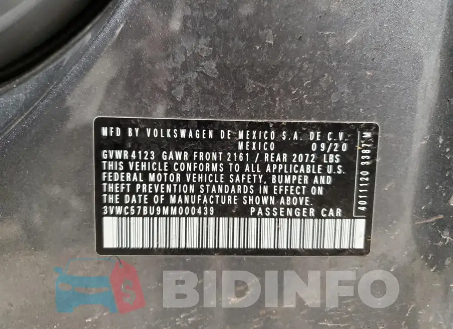 3VWC57BU9MM000439 Photo# 12