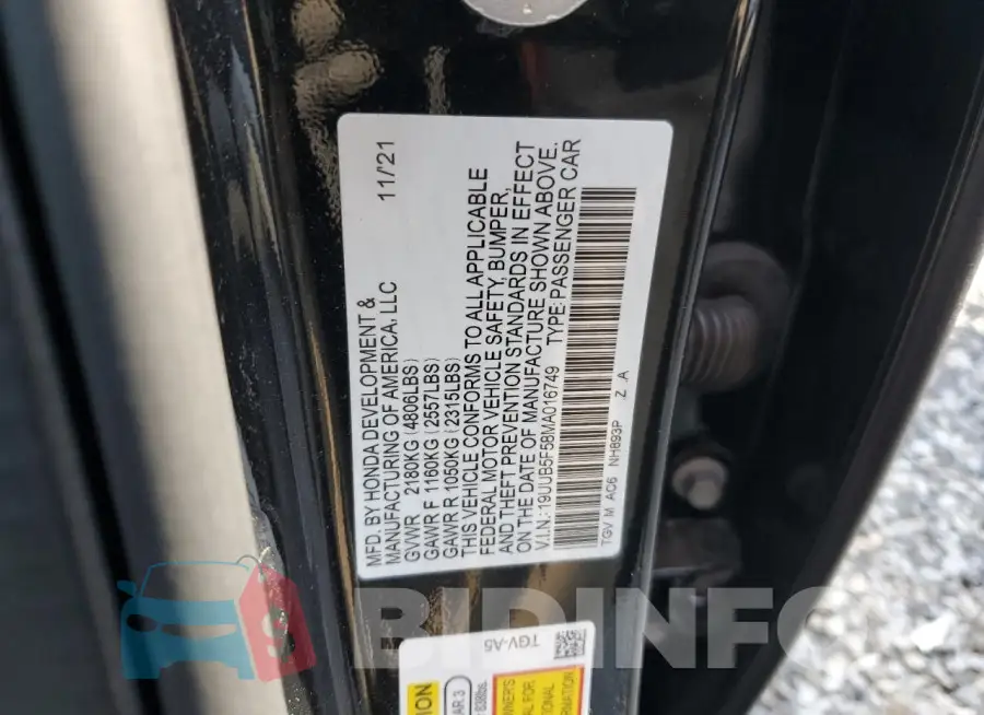 19UUB5F58MA016749 Photo# 12