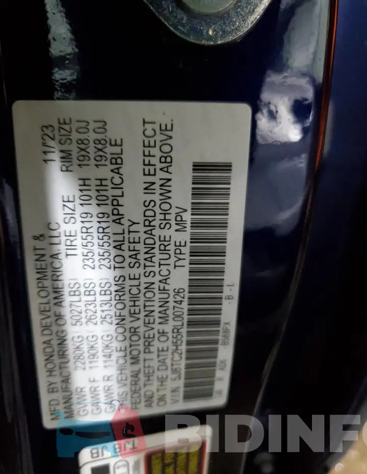 5J8TC2H55RL007426 Photo# 14