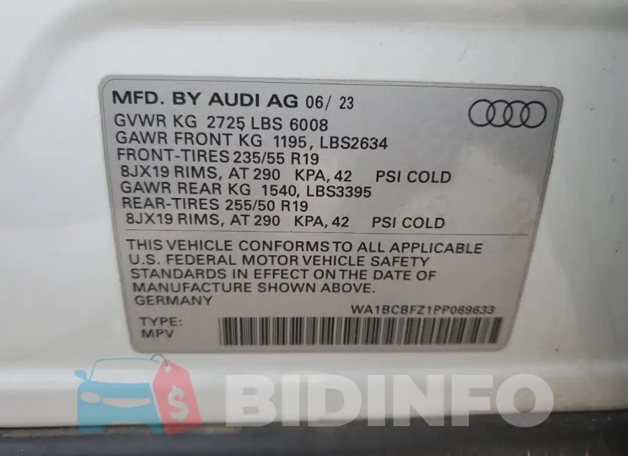 WA1BCBFZ1PP069633 Photo# 13