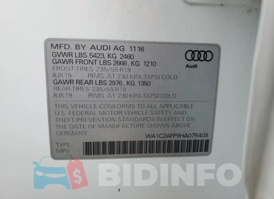WA1C2AFP9HA075409 Photo# 13
