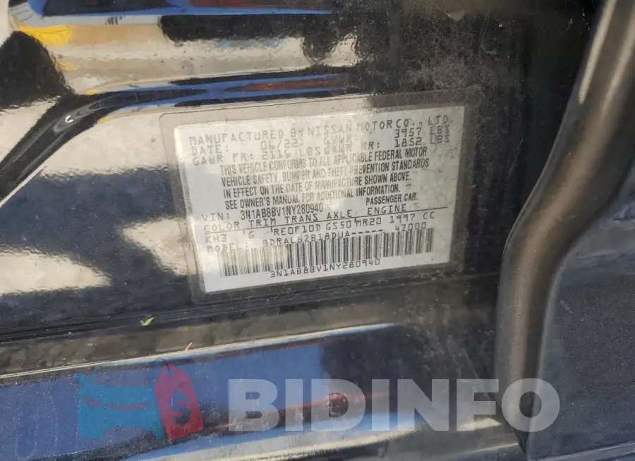3N1AB8BV1NY280940 Photo# 12