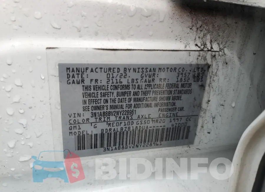 3N1AB8BV2NY228961 Photo# 12