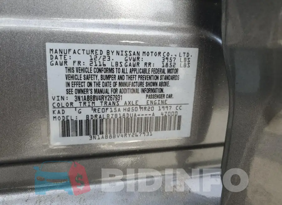 3N1AB8BV4RY267931 Photo# 12