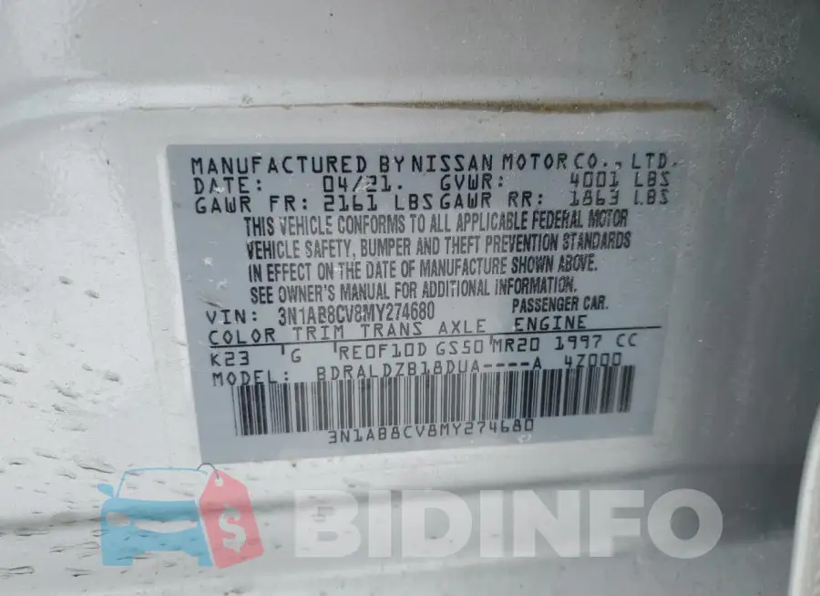 3N1AB8CV8MY274680 Photo# 12