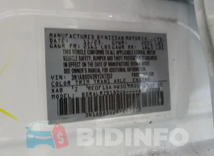 3N1AB8DV2RY247352 Photo# 12