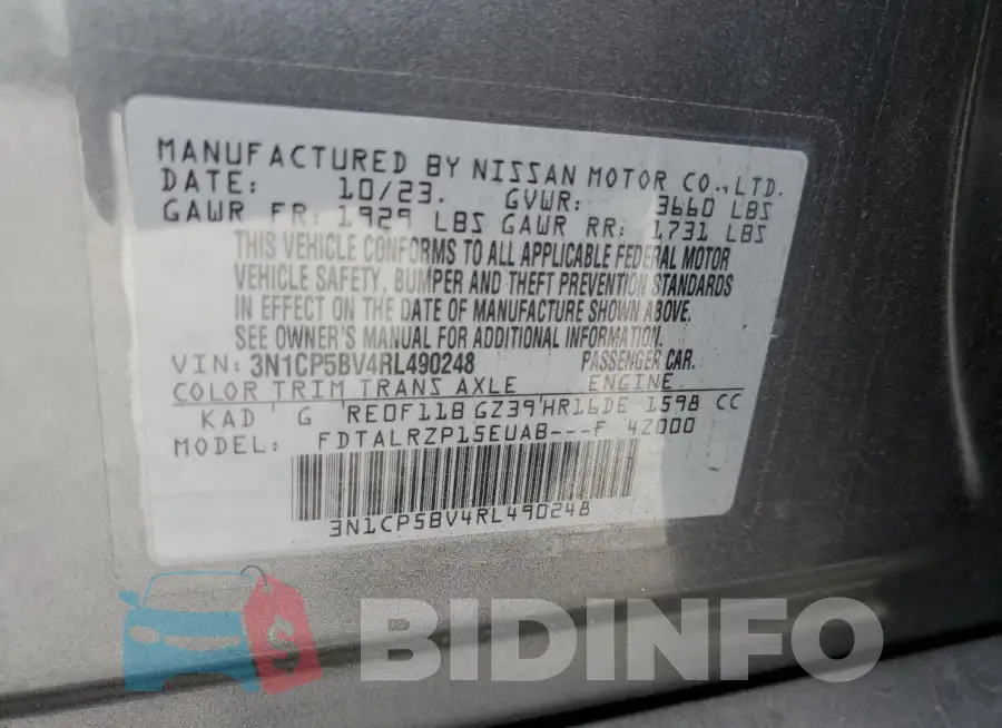 3N1CP5BV4RL490248 Photo# 13