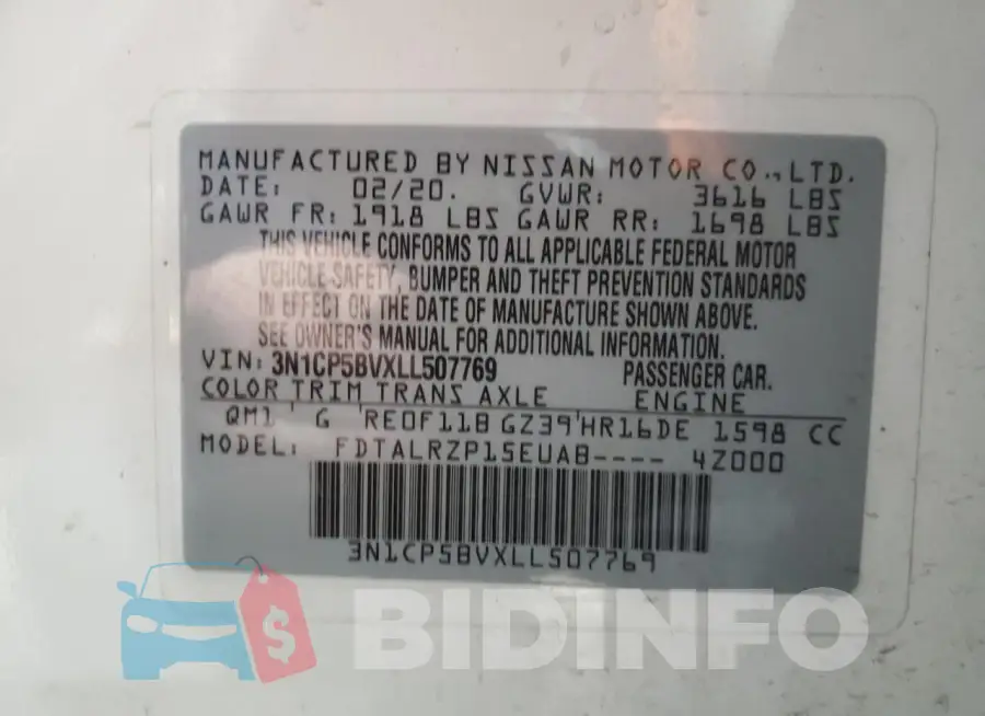 3N1CP5BVXLL507769 Photo# 13